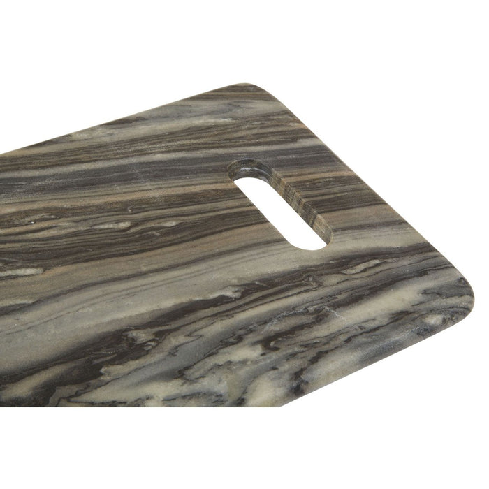 Black Stone Marble Chopping Board Rectangular with Handle - 23 x 46cm