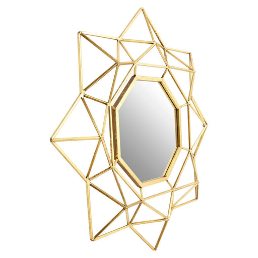 Farah Gold Geo Wall Mirror - Modern Home Interiors