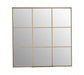 Grid Wall Mirror With Gold Finish Frame - Modern Home Interiors