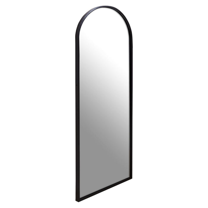 Matte Black Edge Tall Arched Wall Mirror - 170cm