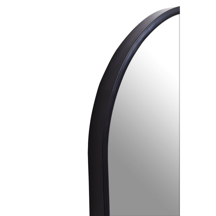 Matte Black Edge Tall Arched Wall Mirror - 170cm