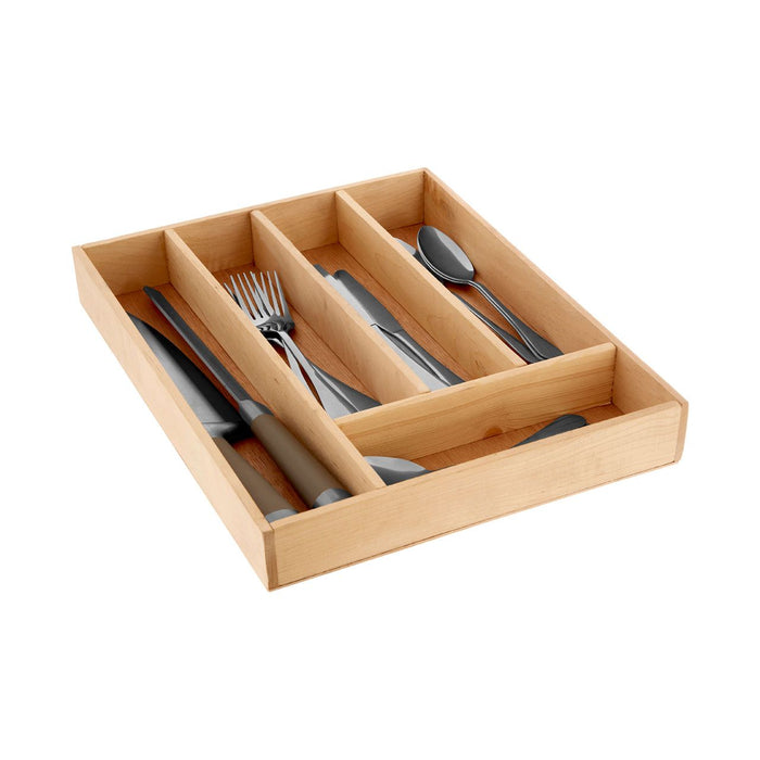 Wooden 5 Compartment Kitchen Organisation Cutlery Tray 30 x 38cm