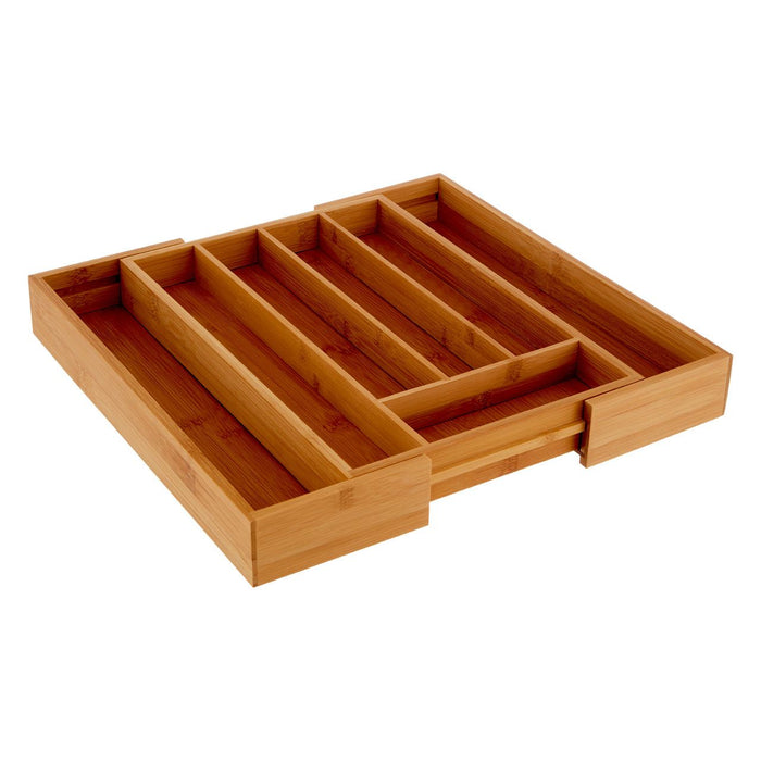 Bamboo Expandable Small Cutlery Tray 25 x 36cm