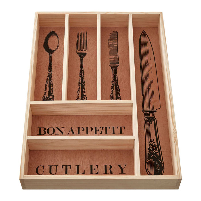 Wooden Vintage Design Cutlery Tray 30 x 42cm