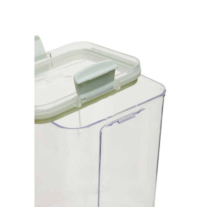 Durable Plastic Set of 4 Food Storage Boxes Stackable with Airtight Seal and Hinge Locking System