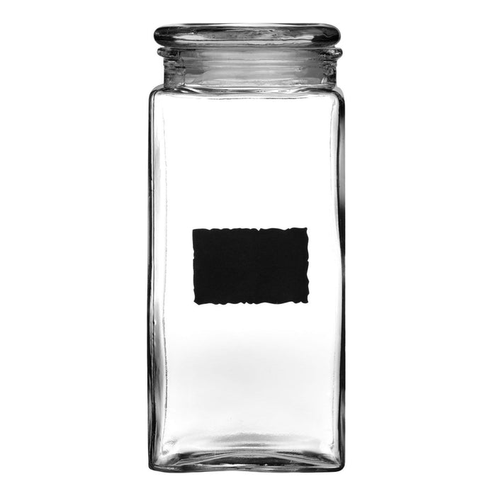 Kitchenware Glass and Chalkboard Tidy Storage Jar - 1650ml