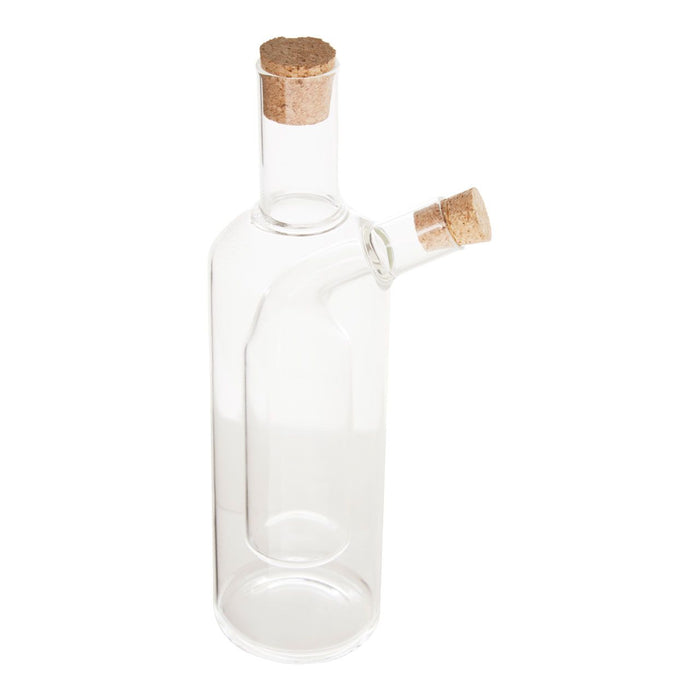 Oil and Vinegar Dispenser Apparatus Plain Inner Borosilicate Glass Bottle