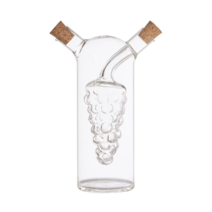 Oil and Vinegar Dispenser Apparatus Grapes Inner Glass Bottle