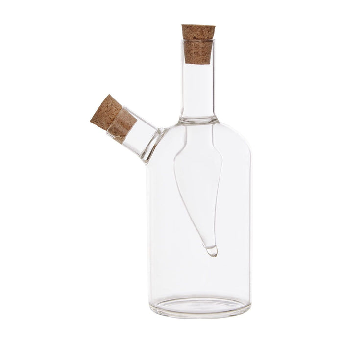 Oil and Vinegar Dispenser Apparatus Cutout Inner Borosilicate Glass Bottle