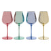 MIMO SET OF 4 ASSORTED COLOURS WINE GLASSES - Modern Home Interiors