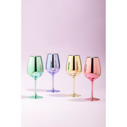 MIMO SET OF 4 ASSORTED COLOURS WINE GLASSES - Modern Home Interiors