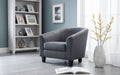 Hugo Fabric Tub Chair - Slate Grey - Modern Home Interiors