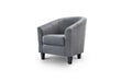 Hugo Fabric Tub Chair - Slate Grey - Modern Home Interiors