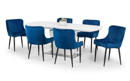 Como & Luxe Blue Dining Set - Modern Home Interiors