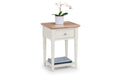 Provence White & Oak 1 Drawer Lamp Table - Modern Home Interiors