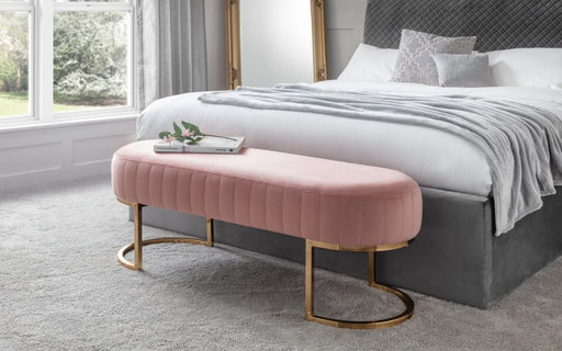 Harrogate Bench - Dusky Pink - Modern Home Interiors