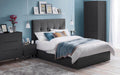 Alicia 2 Drawer Bedside - Anthracite - Modern Home Interiors