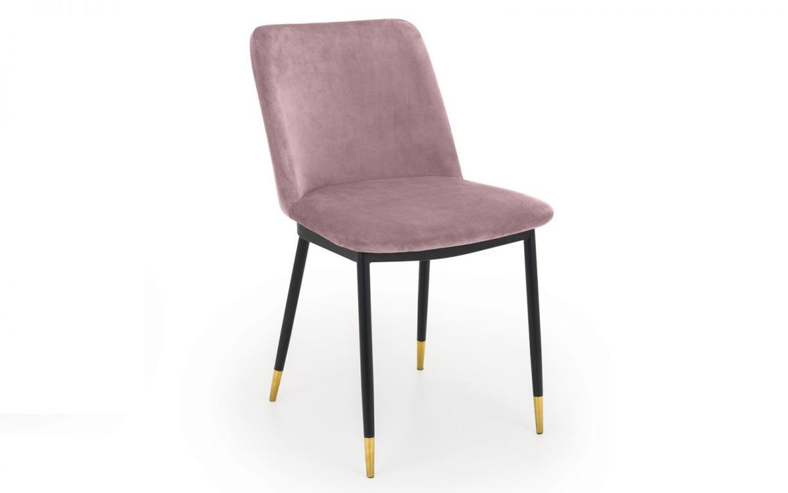 Montero Round 100cm Dining Table & 4 Delaunay Pink Chairs
