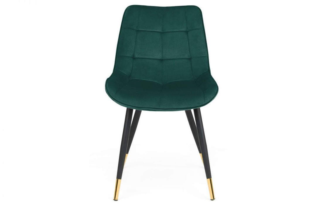 Findlay Square Dining Table & 4 Hadid Green Chairs