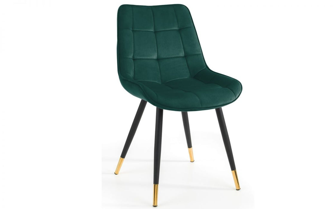 Findlay Square Dining Table & 4 Hadid Green Chairs