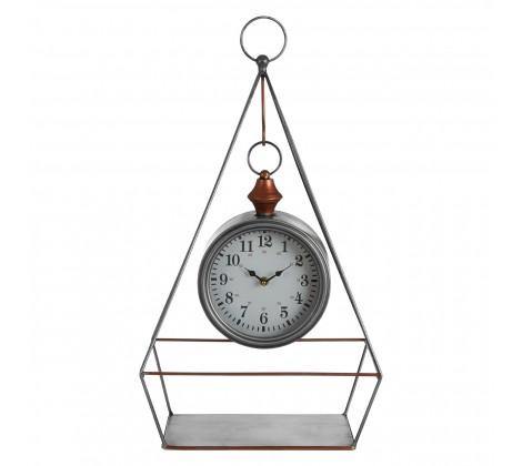 Hayden Antique Silver Finish Table Clock - Modern Home Interiors