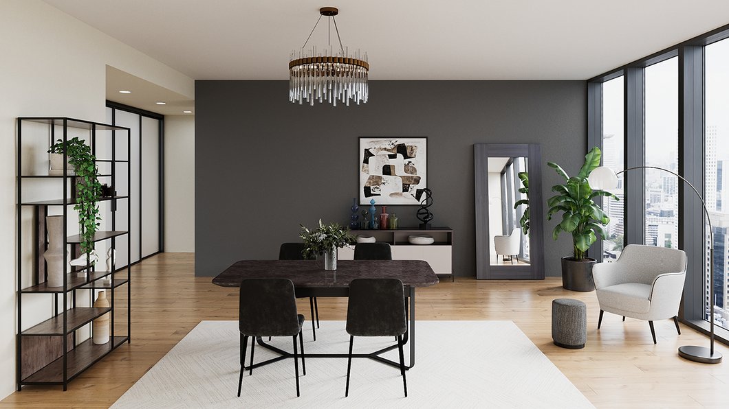 Verona Brown Ceramic Dining Table - 180cm - Modern Home Interiors