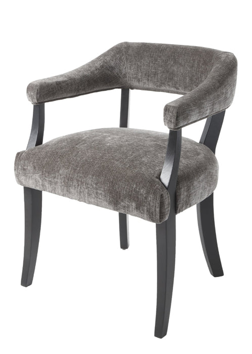 Arzene Chair in Mouse Chenille Fabric