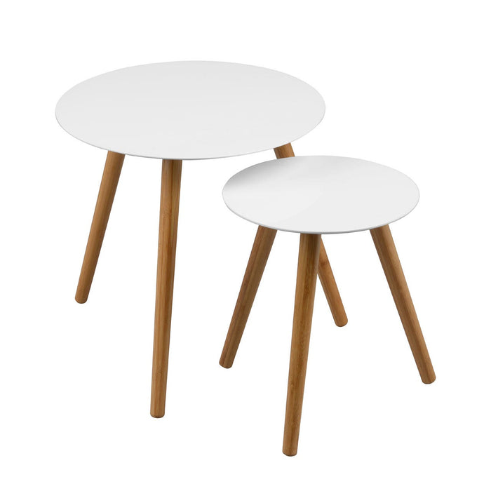 Nostra High GlossNest of 2 Round Tables - Modern Home Interiors