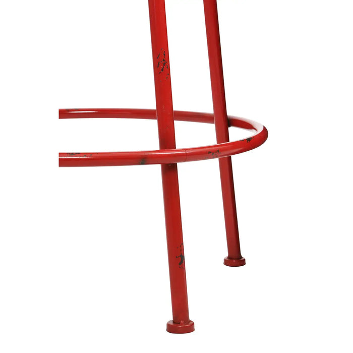Industrial Style Red Metal Bar Stool Modern Home Interiors