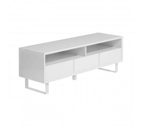 Moritz High Gloss Media TV Cabinet - White/Black - Modern Home Interiors