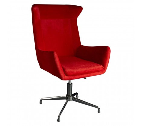 Colony Modern Accent Swivel Armchair Chair - Red Fabric - Modern Home Interiors