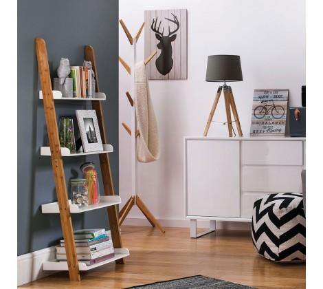 Bamboo Coat Stand - White - Modern Home Interiors