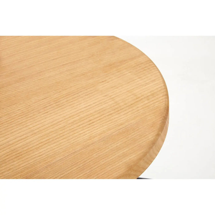 Height Adjustable Ash Wood Seat Industrial Style Bar Stool