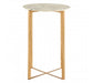 Templar White Marble Side Table With Lattice Base - Modern Home Interiors