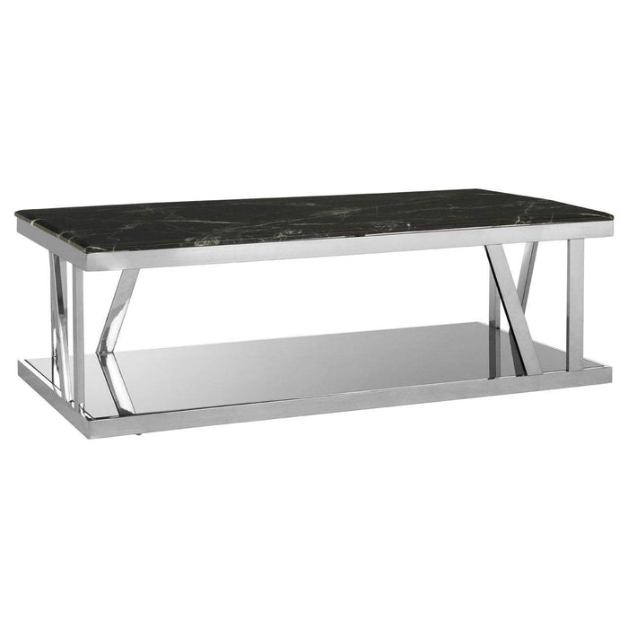 Ackley Marble Top Coffee Table - Modern Home Interiors