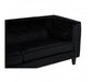 Felisa 3 Seat Black Velvet Sofa - Modern Home Interiors