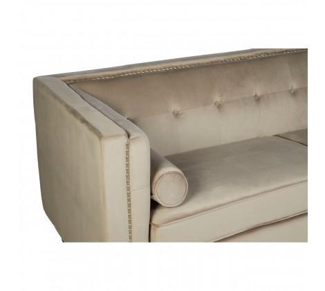 Felisa 3 Seat Mink Velvet Sofa - Modern Home Interiors
