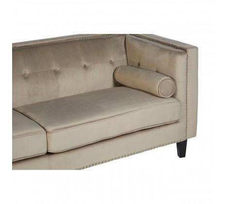 Felisa 3 Seat Mink Velvet Sofa - Modern Home Interiors