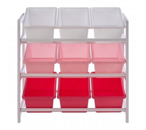 3 Tier White/Pink Kids Storage Unit - Modern Home Interiors