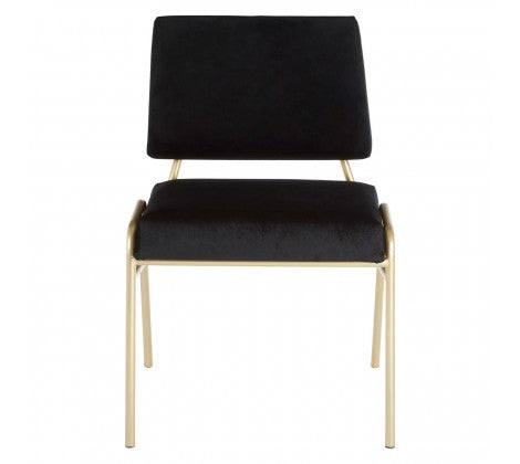 Lexa Black Velvet Chair - Modern Home Interiors