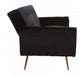 Hayton Black Velvet Sofa Bed - Modern Home Interiors
