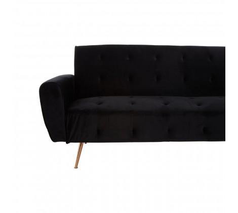 Hayton Black Velvet Sofa Bed - Modern Home Interiors