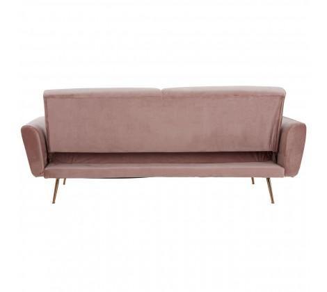 Hatton Pink Velvet Sofa Bed - Modern Home Interiors