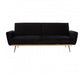 Hatton Black Velvet Sofa Bed - Modern Home Interiors