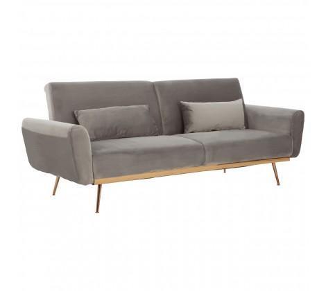 Hatton Grey Velvet Sofa Bed - Modern Home Interiors