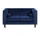 Felisa 2 Seat Midnight Velvet Sofa - Modern Home Interiors
