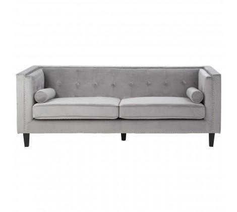 Felisa 3 Seat Grey Velvet Sofa - Modern Home Interiors