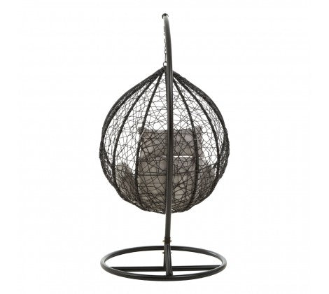Garden / Conservatory Egg Hanging Chair by Premier - Black - Modern Home Interiors