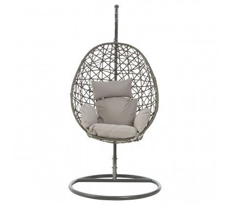 Garden / Conservatory Egg Hanging Chair by Premier - Grey - Modern Home Interiors