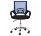 Blue Home Office Chair With Black Arms And 5-Wheeler Base - Modern Home Interiors
